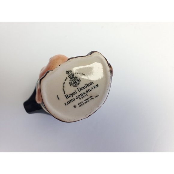 Royal Doulton 1951 Long John Silver Miniature Character Jug, Pirate Toby Mug - Picture 9 of 9